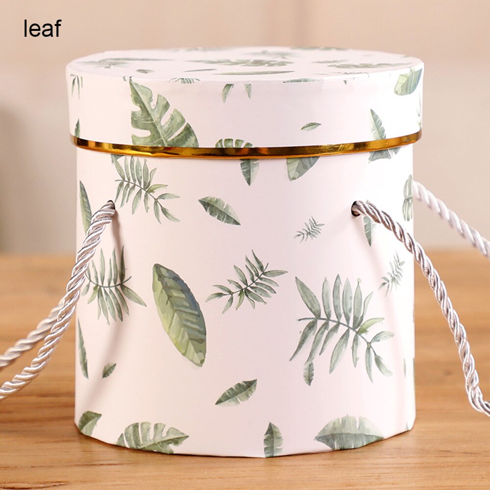 Runde Blume Papier Boxen 165*120mm Deckel Umarmung Eimer Floristen Verpackung Kasten Süssigkeit Bar Lagerung Werkzeuge Party Hochzeit Versorgung: B1 12.8X12.8cm