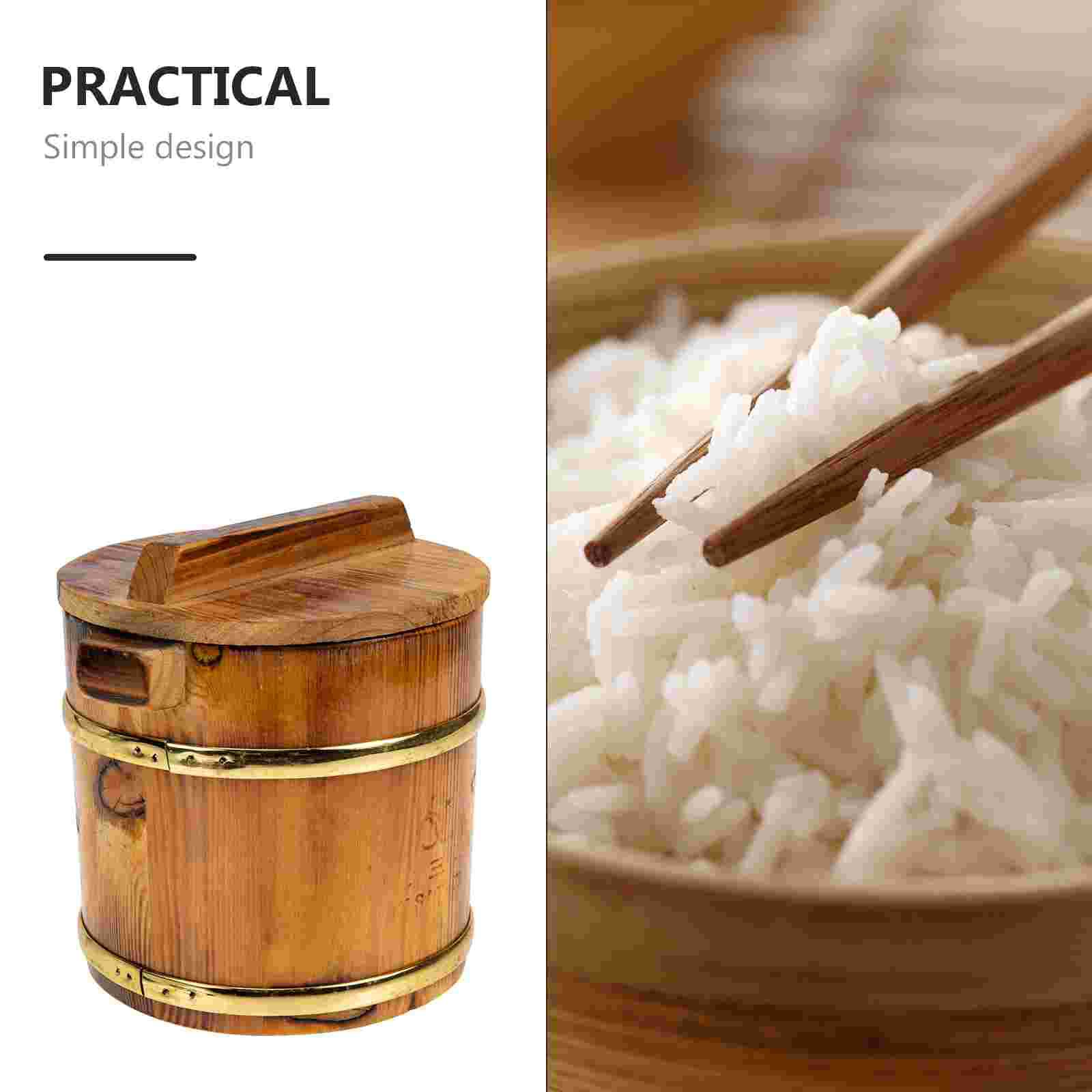 1 set of Steamed Rice Bucket Rice Storage Container Household Steaming Bucket