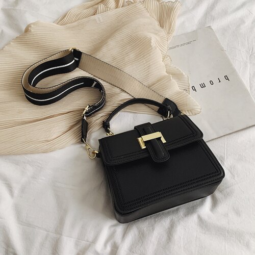 191228 Ivog Aankomst Dagelijks Dames Schouder Crossbody Handtas Zwart Wit Geometrische Mode Pu Hand Tassen Voor Vrouwen: Black