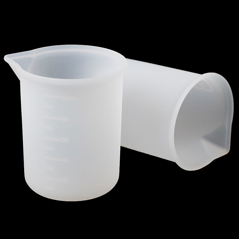 100 ml transparente de silicona Copa Escala de pegamento taza de medición de reutilizable herramientas de medición para la cocción de bricolaje accesorios de cocina
