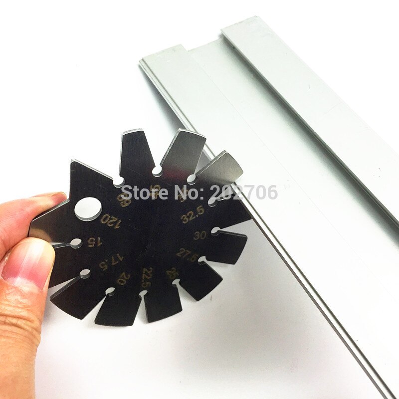 Rvs Bevel Gauge Hoek Gradenboog Bereik 15 Graden-120 Graden Graden Gage Gereedschap Gereedschap