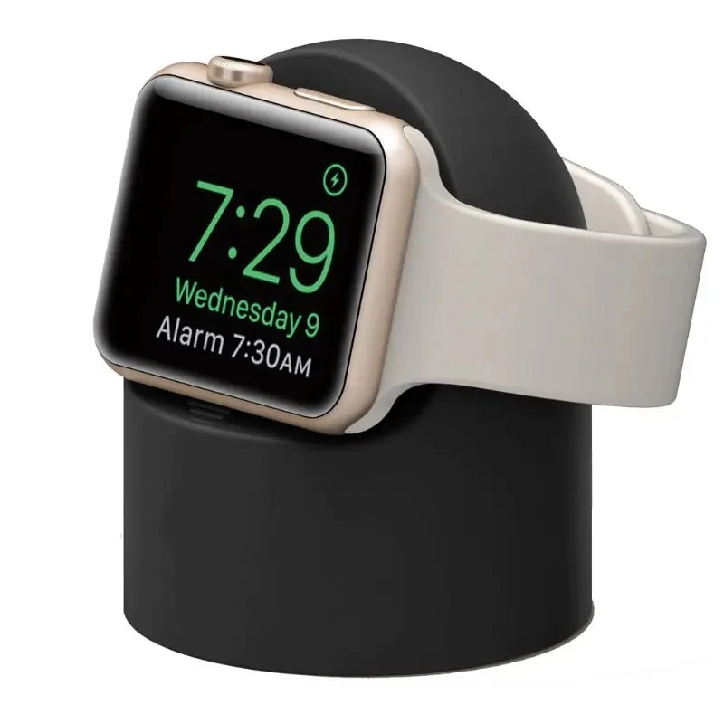 Voor Apple Watch Charger Stand Series Ultra2/10/9/8/SE/7/6/SE 49mm/45mm/44mm/42mm/41mm/40mm/38mm Duurzame Siliconen Nachtkastje Modus