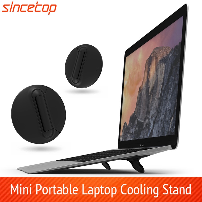 Black Notebook Cooling Beugel Laptop Stand Cooler Radiator Houder Opvouwbaar Voor Ipad Macbook Air Mac Bureau Stands Tablet Mount