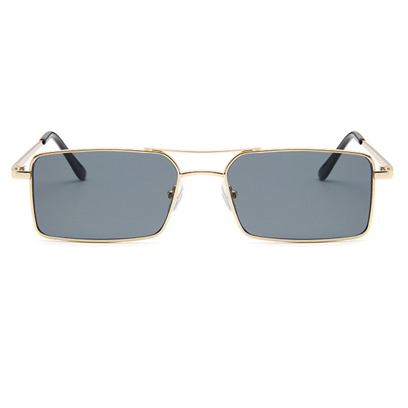 Oec cpo vintage firkantet metal steampunk solbriller damemærke metal punk solbriller kører mænd oculos de sol  o156: C9 guldgrå