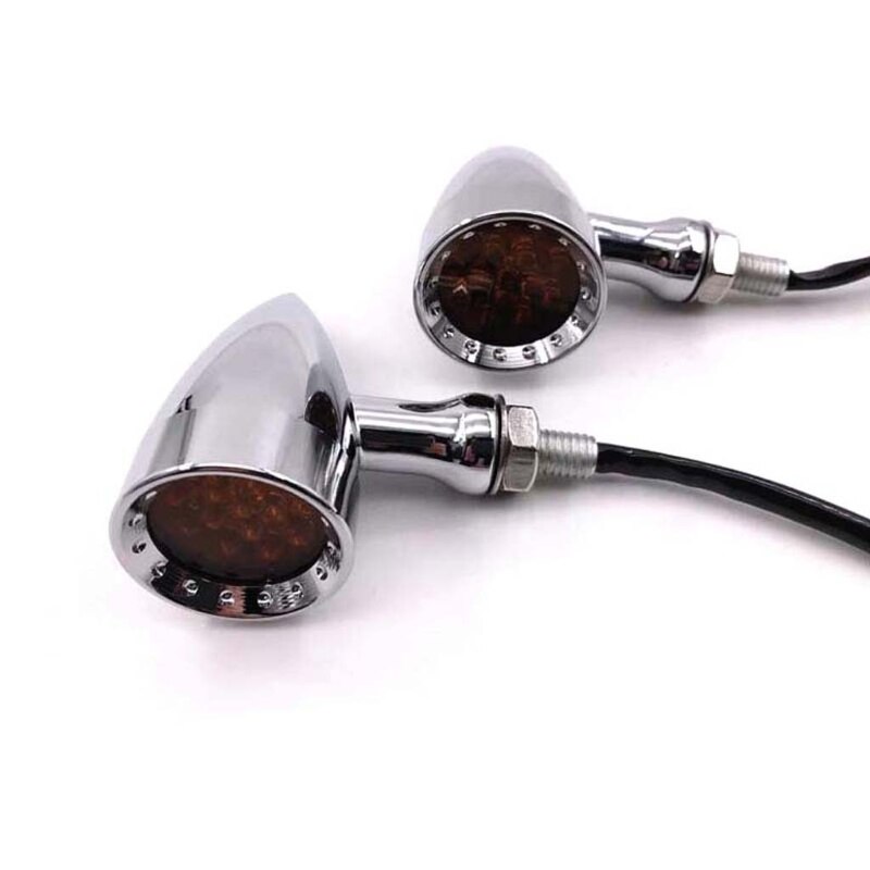2 stk universell 12v motorsykkellys lampe blinklys indikatorer blinklys motorsykkel ledet lys bak blinklys indikator