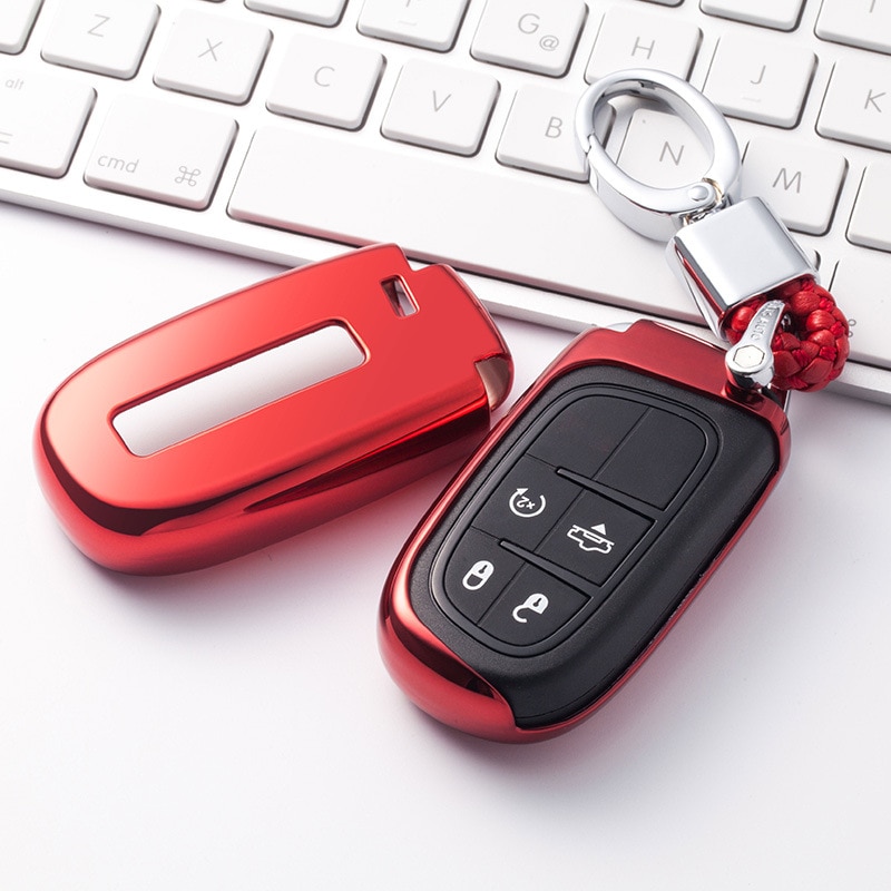 TPU Car Key Cover For Dodge Charger For Jeep Renegade Grand Cherokee For Chrysler 200 300 Key Fob Case For Car