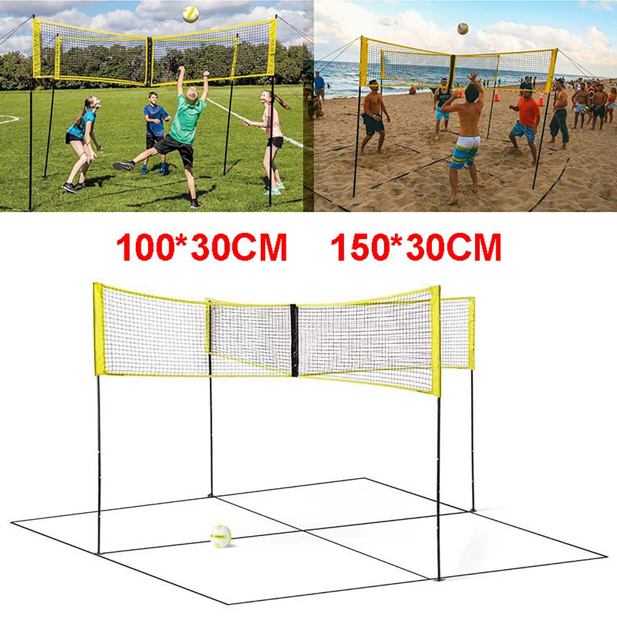 Draagbare Volleybal Netto Draagbare Professionele Outdoor Zand Gras Draagbare Volleybal Netto