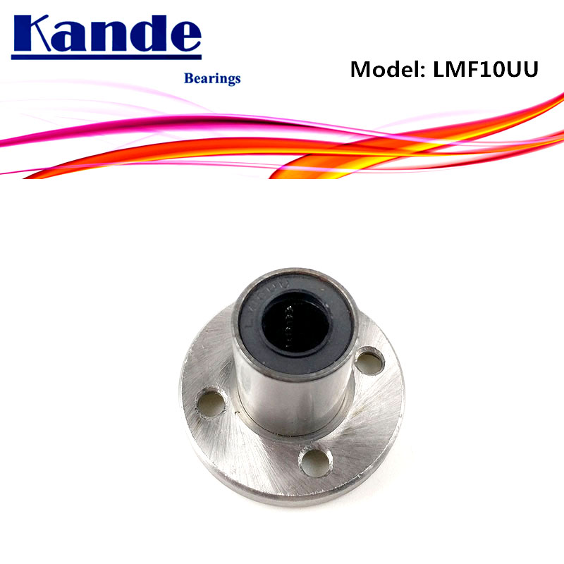 Lmf 10 uu 1 st/lot lmf 10uu rund fläns linjär kullager 10mm lmf 10 för 3d skrivare smf 10uu kande lager