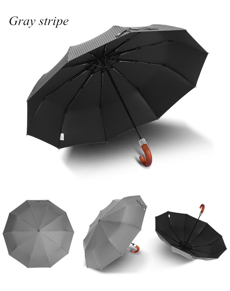 Loedauknow mærke mænd paraply 10k vindtæt håndtag store herre paraplyer regn klassisk business paraguas