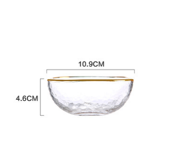 Glas sallad nudelsoppa skål genomskinlig frukost dessert frukt skål tallrik servis tillbehör  pf906199: Stil 2- s