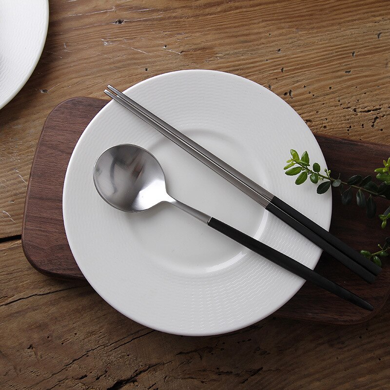 Stainless Steel Chopsticks Tongs Metal Chopsticks Set Square Chopsticks Food Grade Dinnerware Household Sumpits Tableware 4pairs