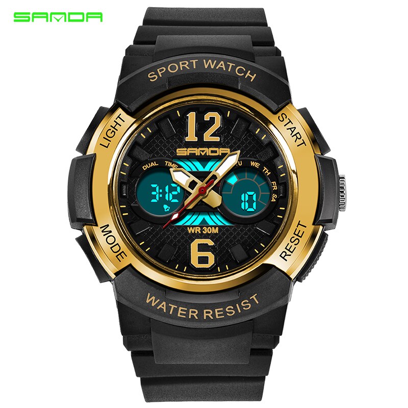 Sanda Quartz Sport Kinderen Horloges Led Digitale Horloge Jongen En Meisje Student Multifunctionele Waterdichte Elektronische Horloge