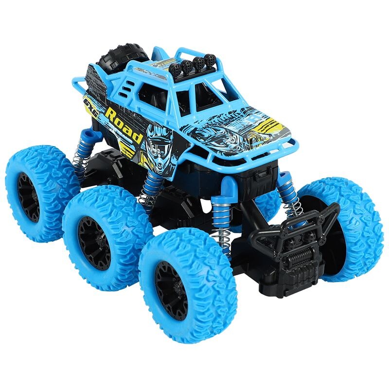 Six Wheel Backswing Climbing Car Toy Six-Wheel Drive Alloy Cross Country Climbing Toy Car Blue: Default Title
