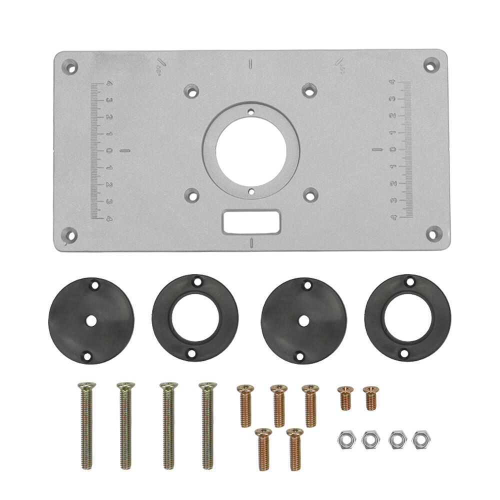 Carpentry Router Table Insert Plate Aluminum Woodworking Router Benches Tools For Trimming Milling Wood Machine Flip Chip Board