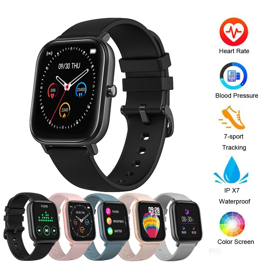 P8 Slimme Horloge 1.4 Inch Full Touch Horloge Bluetooth Fitness Tracker Hartslag Sleep Monitor Horloge Slimme Armband Voor Ios android