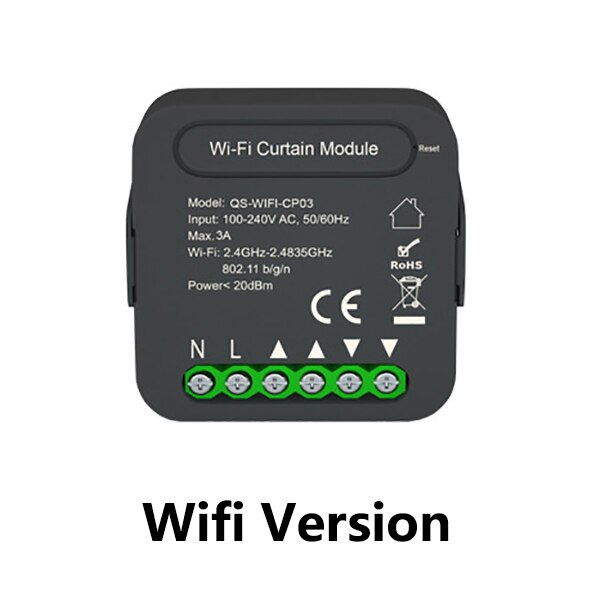 Tuya smart-vorhangschalter, wlan-zigbee-smart-home-automatisierungsmodul, timer, sprachfernbedienung, kompatibel mit alexa und google home: Wlan-version / 4 stck.