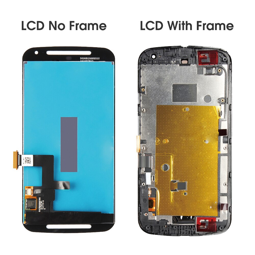 For Motorola Moto G2 LCD Display With Touch Screen Digitizer Assembly With Frame For Motorola Moto G2 XT1063 XT1064 XT1068