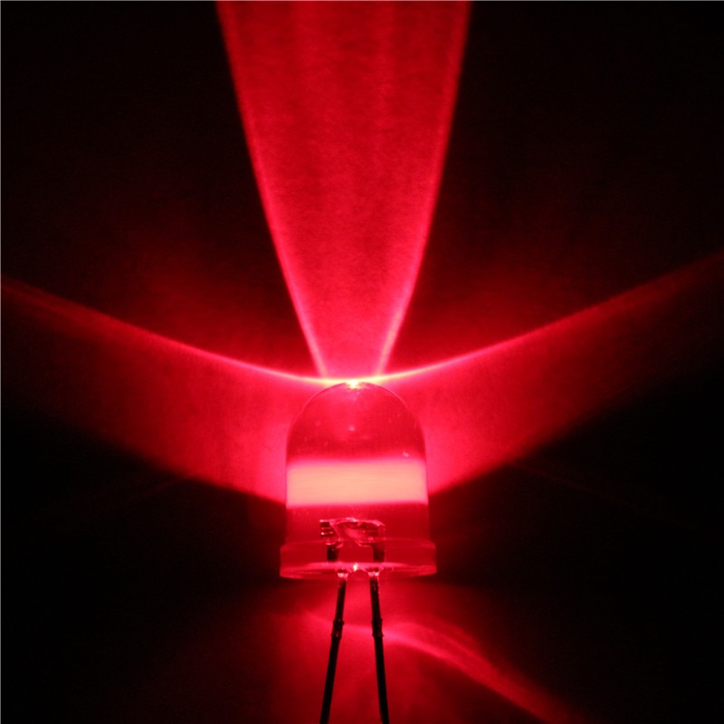 100pcs LED 10mm Red Ultra Bright Super bright LED DIODE Lamp Light Bulb 10MM Round top Emitting Diodes Electronic