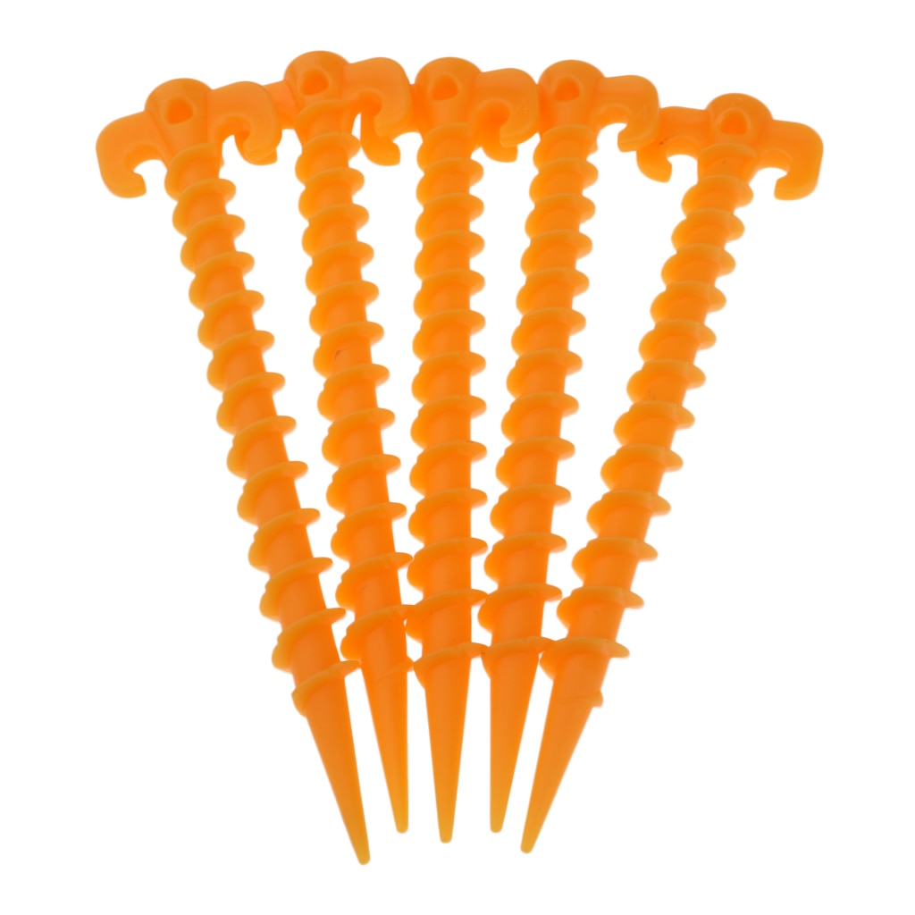 5x pp camping staver/plugger til telt fungerer godt i sand og jord til utendørs tureventyr 19.5cm