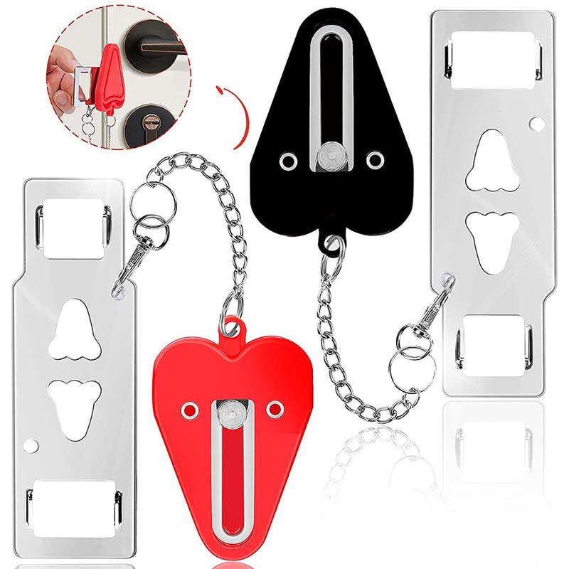 Serrure de porte Portable en métal, verrou de sécurité Anti-vol, pour la maison, l&#39;hôtel, le voyage