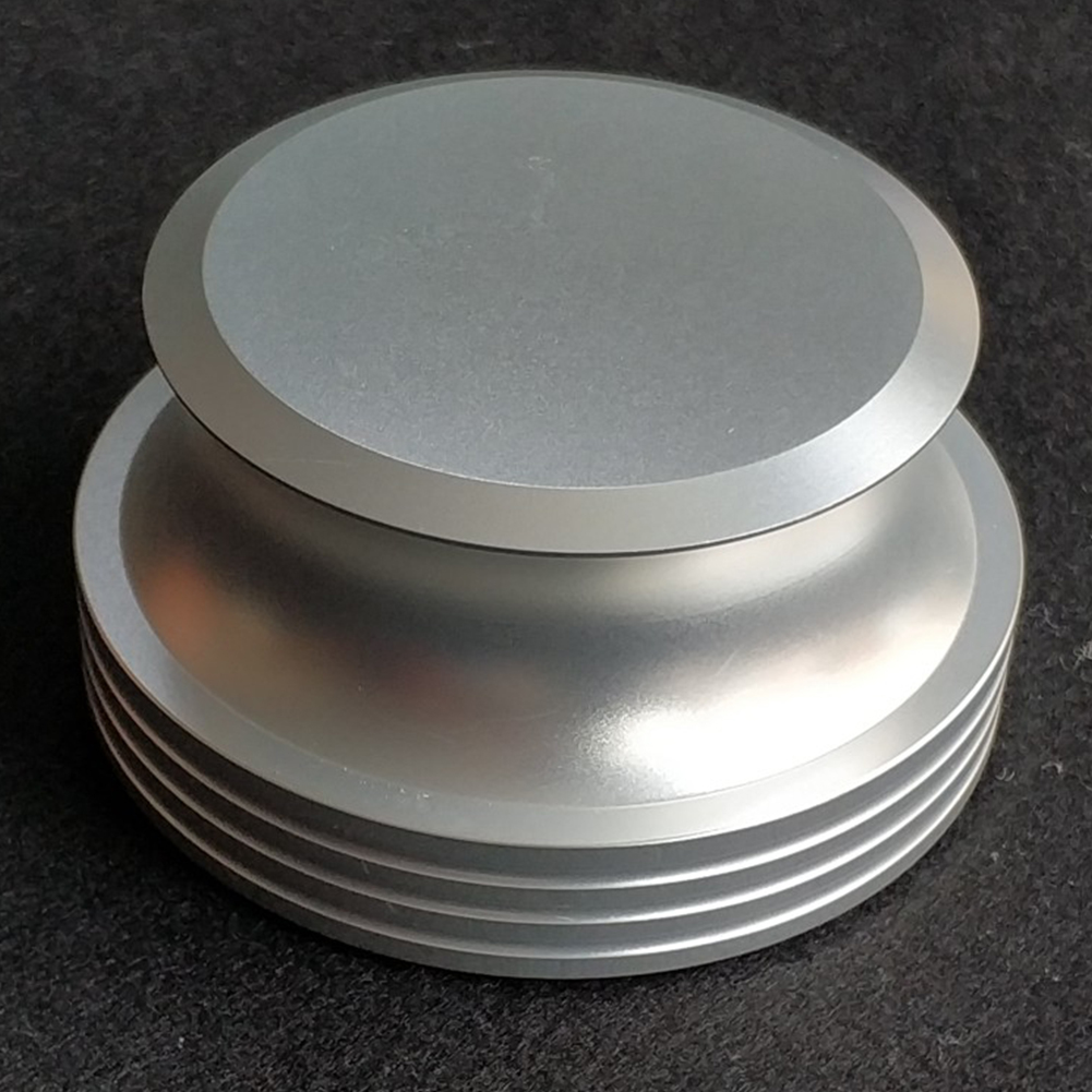 Record Player Disc Stabilizer - Aluminum Portable Turntable Weight Clamp - Vibration Dampening