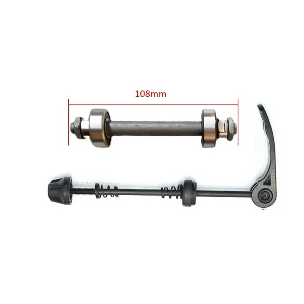 Buje de rueda de bicicleta MTB, eje de liberación rápida delantero y trasero con 2 rodamientos, piezas de accesorios de repuesto para bicicleta: Blanco