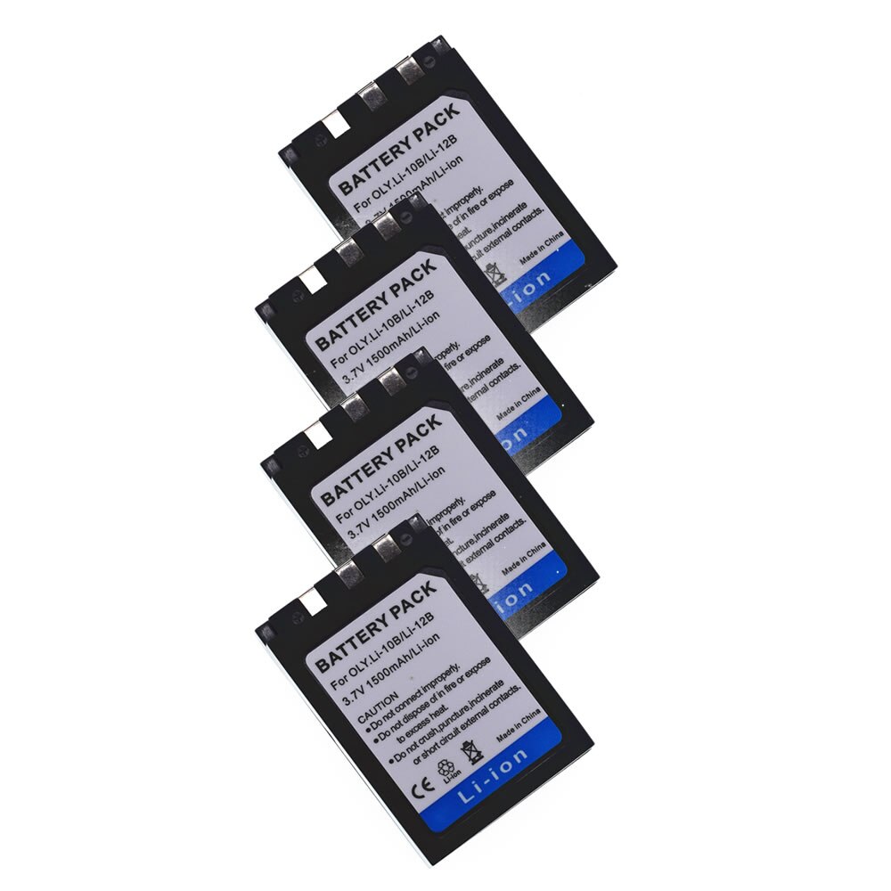 2X Battery Li-10B Li-12B for Olympus c-770 c-765 c-7000 C-50 C-60 Ultra Zoom: 4 Battery