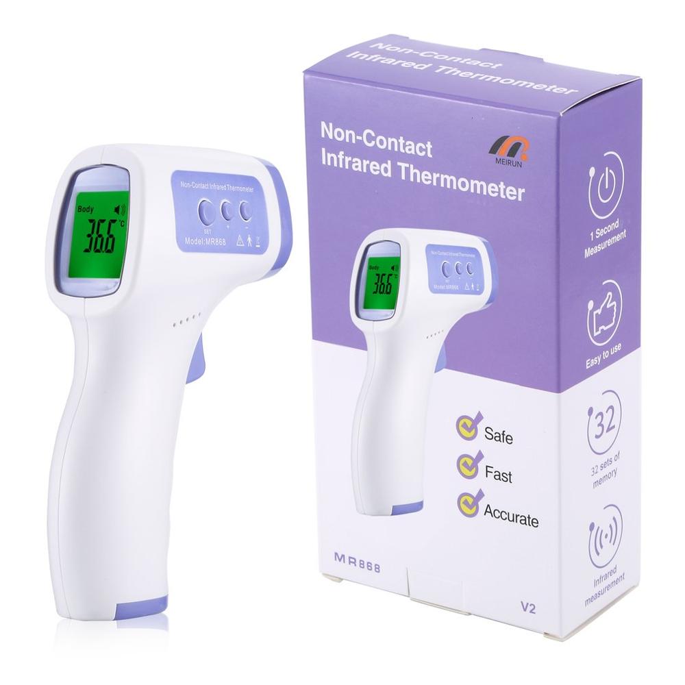 Infrared Thermometer High Precision Tri-color Backlight LCD Screen Practical Non-contact Forehead Thermometer