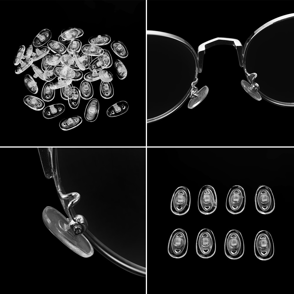 20 par silikonowe noski robić okularów wkrętrzcinowy w parę wyjątkowo miękka przezroczysta okulary akcesoria robić okularów antypoślizgowe 13mm
