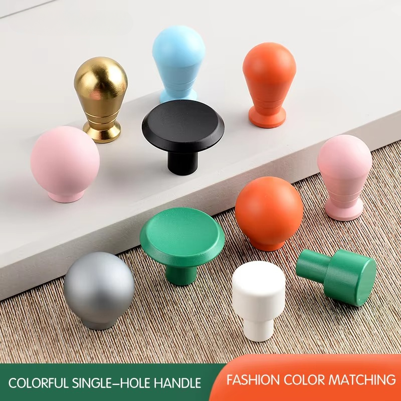 Colourful Round Knobs Drawer Knobs Cabinet Pulls Kitchen Handle Furniture Small Handle For Kids Room Hardware Furniture Hardware