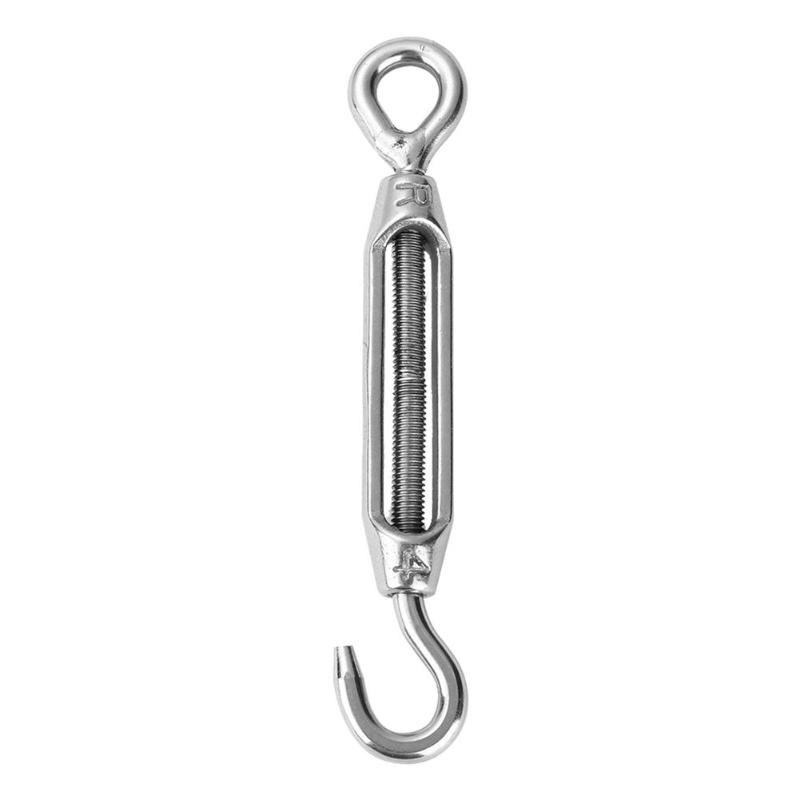 304 Stainless Steel Wire Hook Eye Turn Buckle Wire Rope Tensioner Hardware Parts Used for Tightening and Binding Ropes