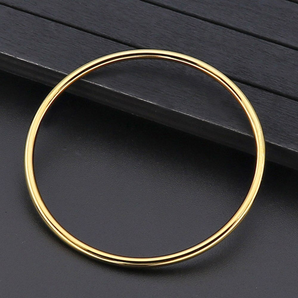Rvs Armbanden Steel Gold Rose Gold Slim Eenvoudige Ronde Armbanden En Armbanden Voor Vrouwen Meisjes Sieraden