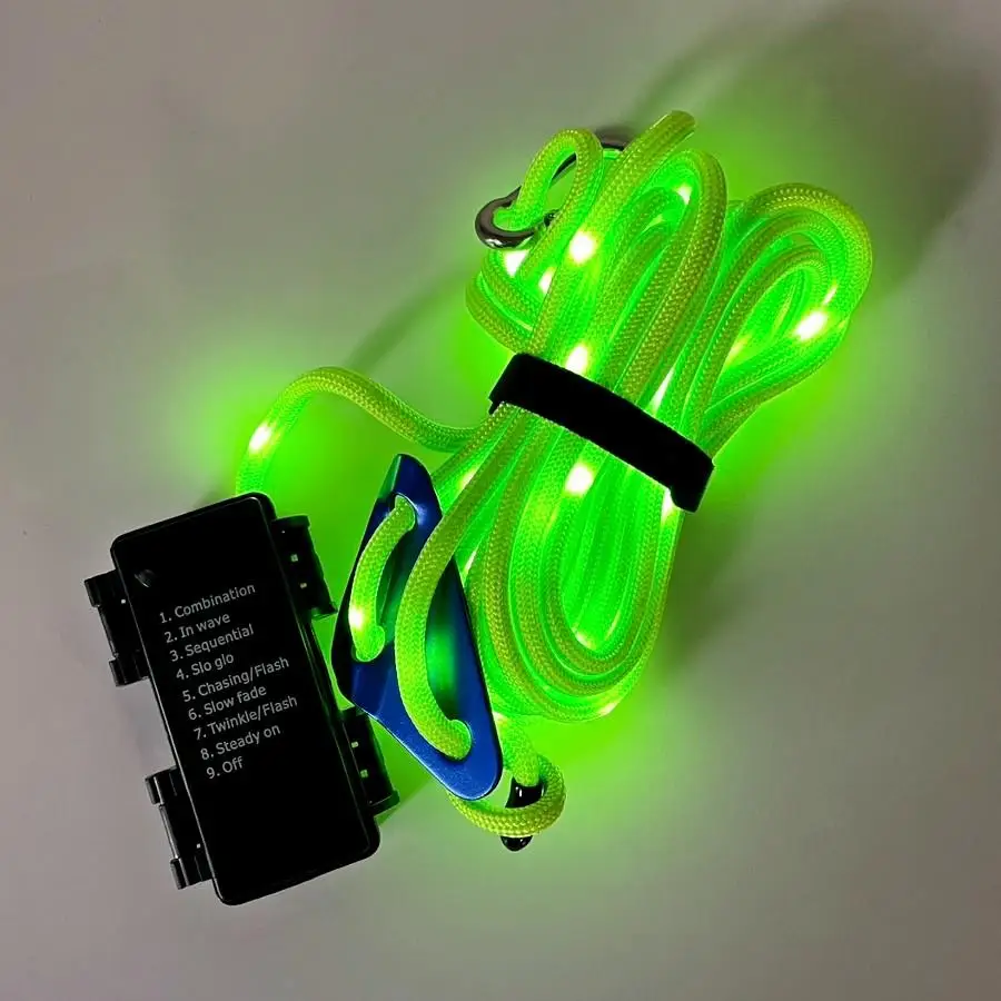 Cuerda de viento LED para acampar, lámpara luminosa, toldo, tienda de campaña, techo, cuerda de advertencia nocturna antidesgarro, resistente al viento, impermeable, para exteriores, senderismo y Camping: Borgoña