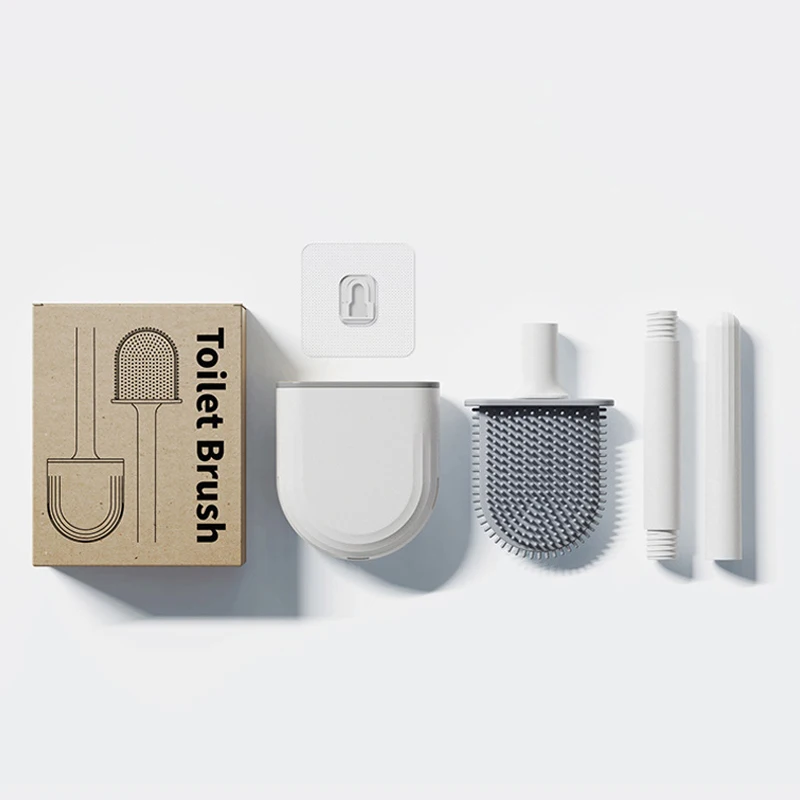 Wc Pinsel Silikon Wc Reinigung Pinsel Wand Montiert Wc Reiniger Besen Set Moderne WC Kit Schönheit Bad Zubehör