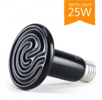 Pet Heating Light Bulb Infrared Black Ceramic Emitter Heat Lamp Bulb For Reptile Animals Heater Brooder ceramic heate: 25W