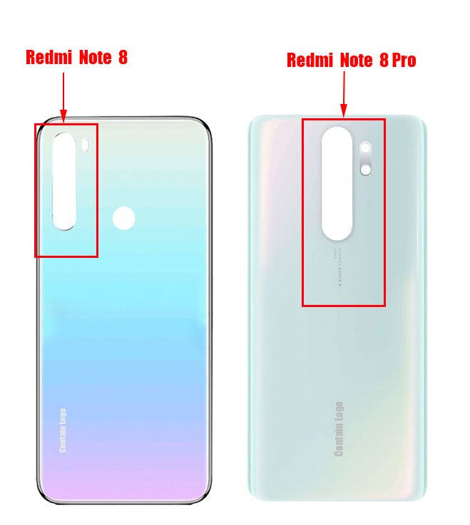 Pour Xiaomi Redmi Note 8 Pro couvercle de batterie panneau arrière en verre boîtier de porte arrière remplacer pour Redmi Note 8 couvercle de batterie arrière