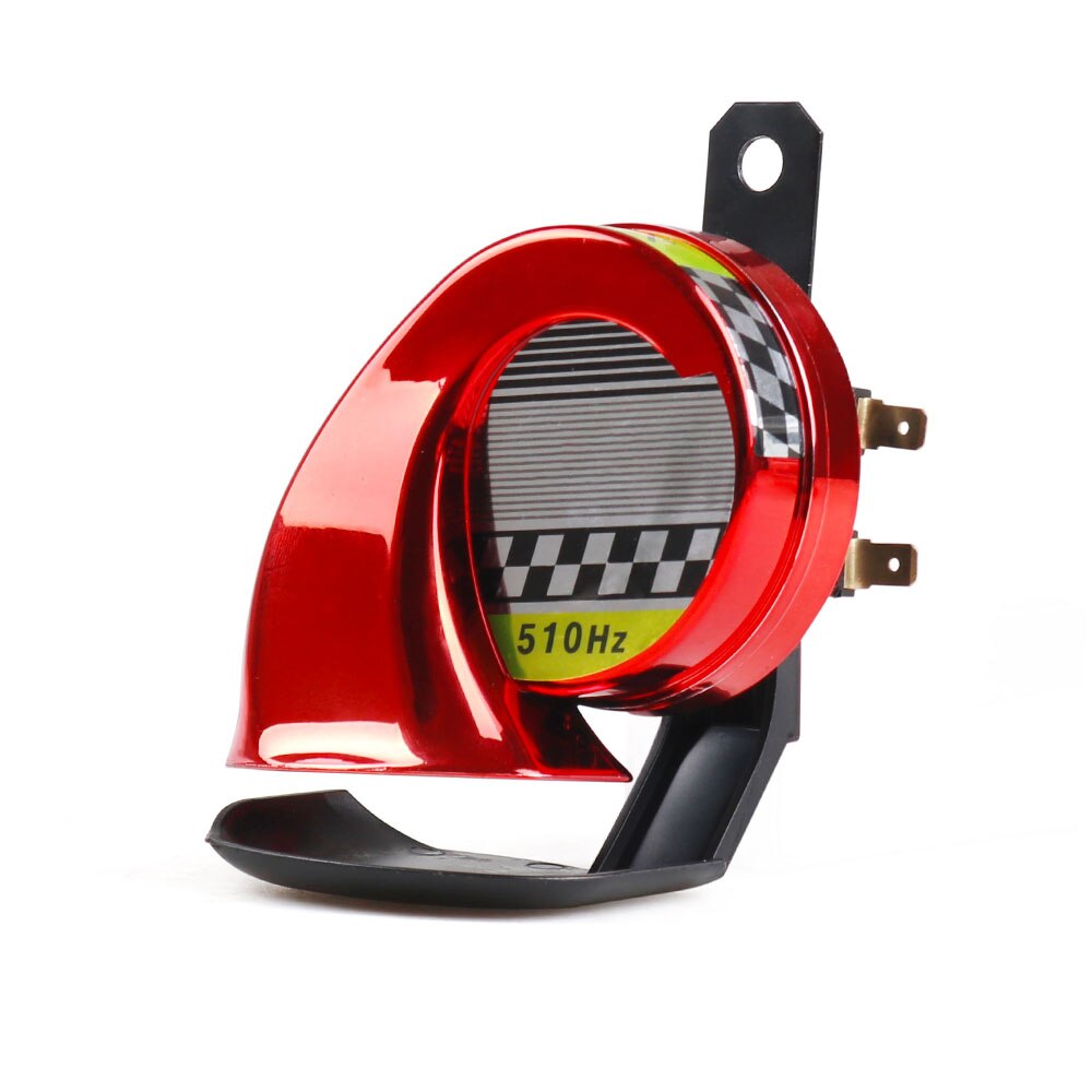 Universal 12V DC 130dB Snail Air Motorcycle Horn Siren Loud 510Hz for Car Truck Motorbike Waterproof: Red