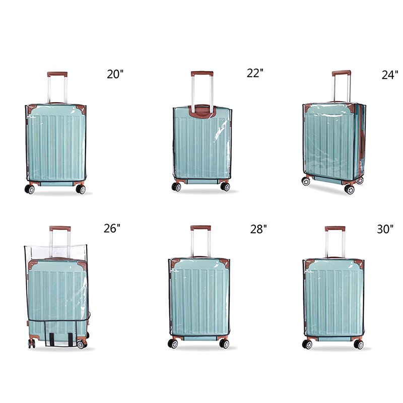 1PC 20-30'' PVC Transparent Travel Luggage Protector Suitcase Dust Cover Waterproof Travel Accessories