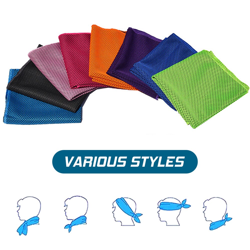 Lot de 4 serviettes refroidissantes, respirantes, absorbant la sueur, pour le Yoga, le Fitness, le Camping, les loisirs