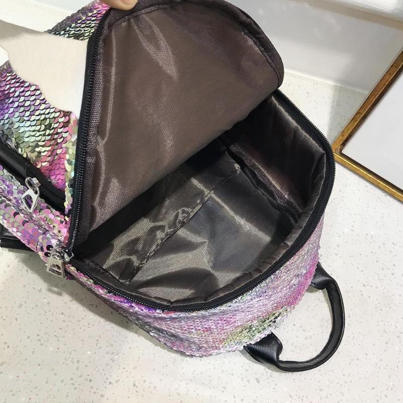 Vrouwen Rugzak Mode Meisje Pailletten School Rugzak Satchel Student Travel Schoudertas Meisjes Bling Rugzak bolsa feminina