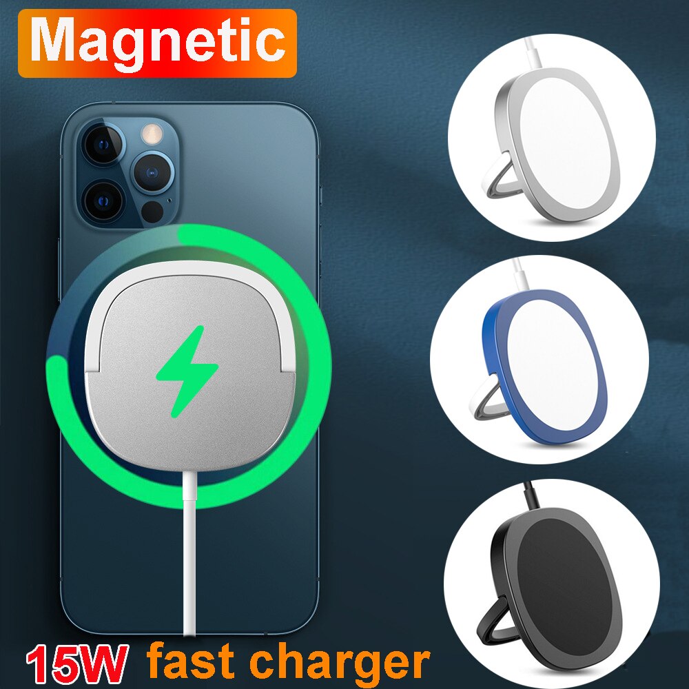 Caricabatterie Wireless magnetico 15W per iPhone 12 Pro Max Mini originale Magsafing ricarica rapida adattatore USB C PD Pad di ricarica assorbibile