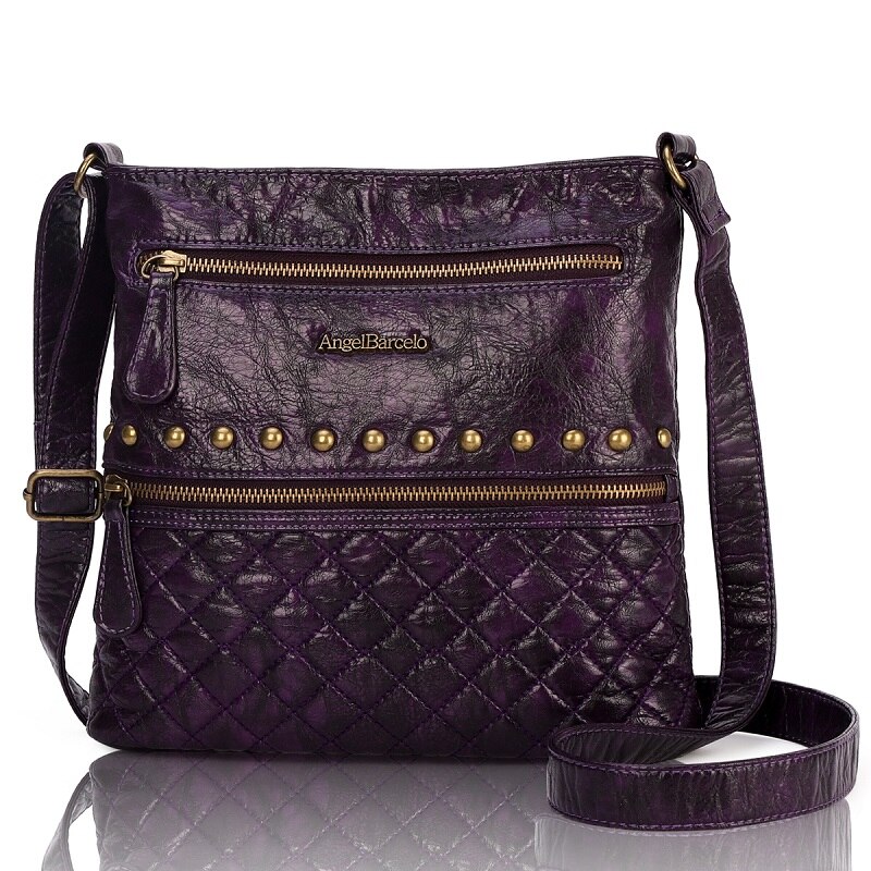 Angelo Barcelo Delle Donne Dell'annata Crossbody Sling Bag: Purple