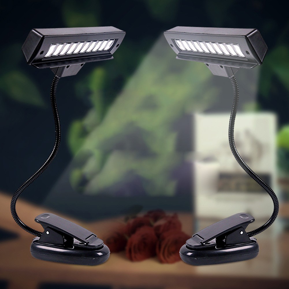 10 LED USB Light Clip-on For Music Stand Portable Flexible Gooseneck Eye Protection Reading Book Bed Reading Desktop Lamp