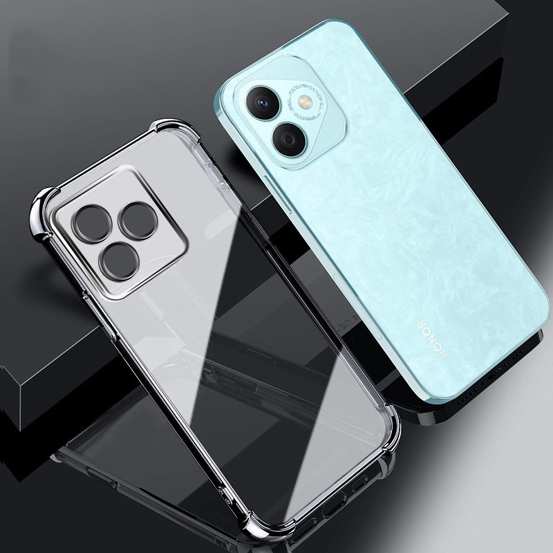 Hülle für realme  c61 c51 c53 c63 c55 c35 c33 c30/ note 50 60 stoßfeste, transparente hülle mit integriertem kameraobjektivschutz: Aluminium / Schwarz