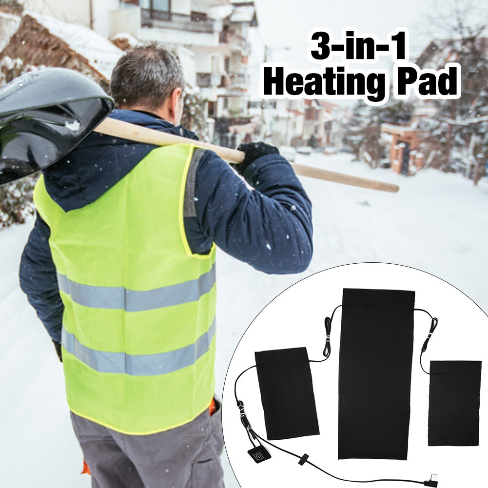 Kleidung Heizung Pad USB Ladung Kohlenstoff Faser Heizung Pad Wasserdichte Elektrische Heizung Blatt Für Kleidung Westen Unterwäsche Wahrzeichen