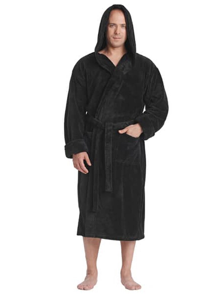 Flanelle épaisse pour hommes, robe tunique longue: green / M