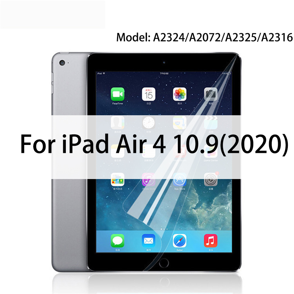 3 paczki Tablet folie ochronne na ekran do miękka folia do iPad 9.7 10.2 10. 5 10.9 11 12.9 Air 4 3 2 Mini 6 5 4 3 2 dla ipad 2017 2018 2020: For iPad Air 4 10.9