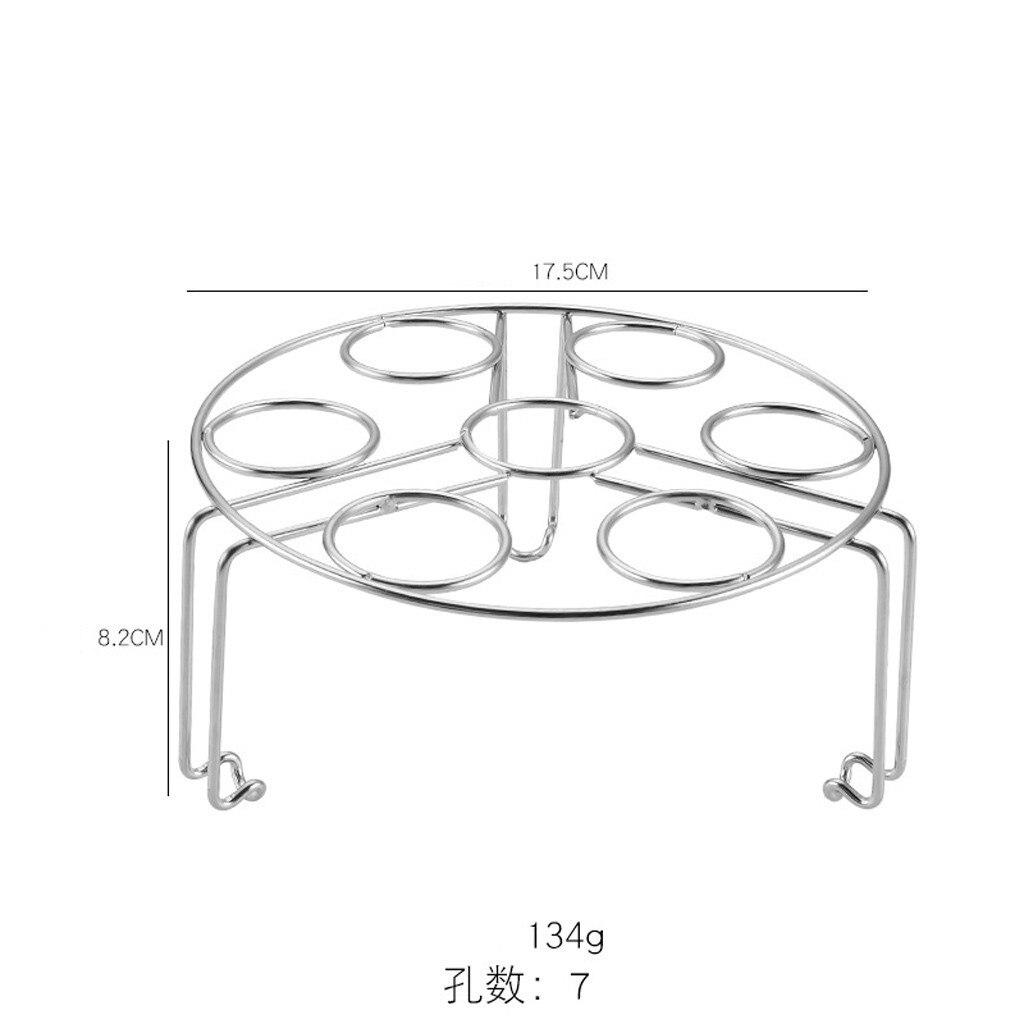 food grade kitchen stainless steel multifunctional egg steamer tripod steam rack support tray kitchen accessories: L