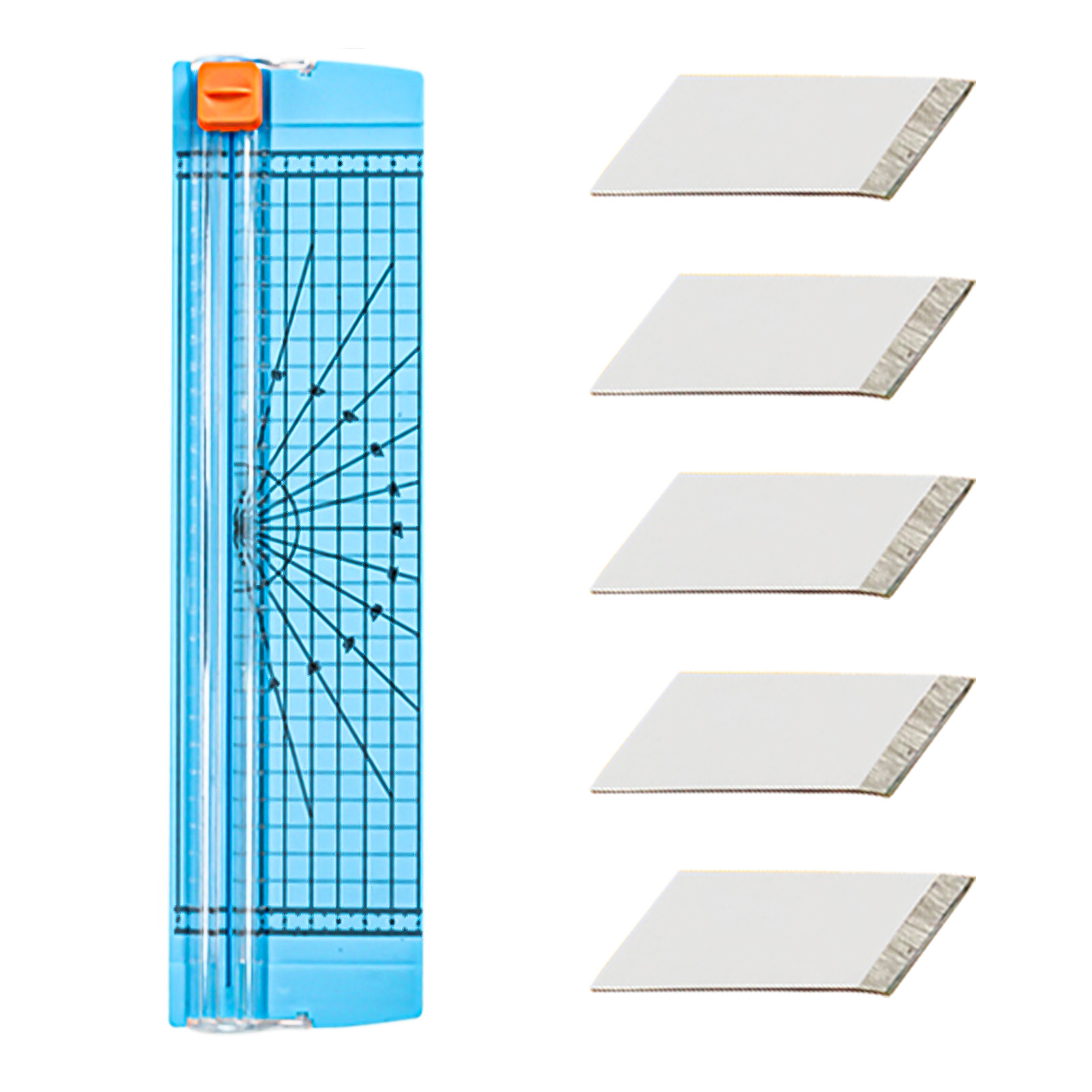 Popular A4/A5 Precision Paper Photo Trimmers Cutter Guillotine with Pull-out Ruler for Photo Labels Paper Cutting Tool: Blue