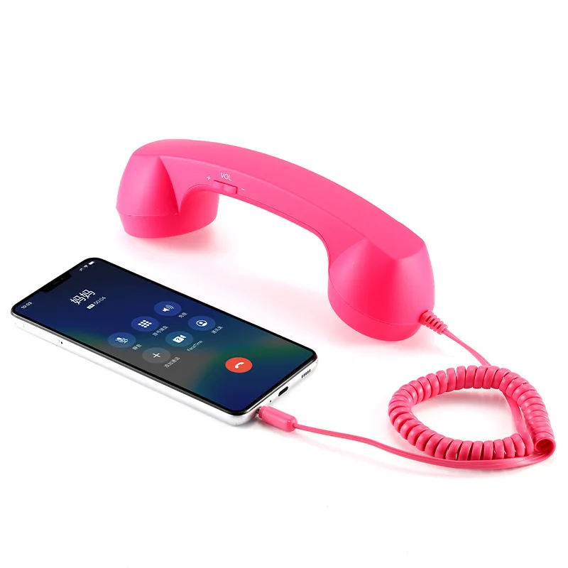 Telefoonhoorn 3,5 mm Klassiek, modieus Stijlvolle handsetontvanger Microfoonluidspreker voor telefoon Smartphone: Goud